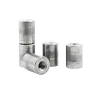Extensión de acero al carbono, tuerca de acoplamiento redonda gruesa, M5, M6, M8, M10, rosca de conector de junta de columna larga extendida(M8x14x40mm 3pcs)