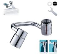 Extensión de aireador de grifo giratorio de 1440°, accesorio de rociador de grifos de fregadero de cocina y baño con 2 modos de control en todo ángulo, extensor de aireador giratorio multifunción (B)