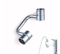 Extensión de aireador de grifo giratorio de 1440°, extensor de aireador de grifo giratorio con 2 modos de pulverización, cabezal giratorio ajustable para grifos de fregadero de cocina y baño (1 unidad