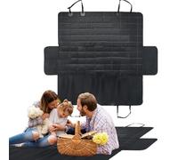 Extensión de asiento trasero para perros, extensión de asiento para perro, funda de asiento de coche para perro, de tela Oxford negra, colchón grande de cama de coche, hamaca para perro de fondo duro,