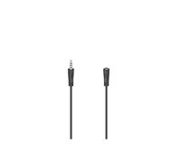 Extensión de auriculares con micrófono - HAMA - 4 pol. 3,5 mm macho/hembra - 1,5 m - Negro - Blindado