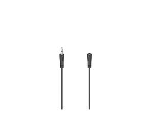 Extensión de auriculares con micrófono - HAMA - 4 pol. 3,5 mm macho/hembra - 1,5 m - Negro - Blindado