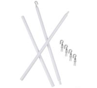 Extensión de barra veneciana PP con ganchos, longitud ajustable para persianas y toldos, sistema de bloqueo multietapa, ligero de 89 cm