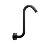 Extensión de brazo de ducha en forma de S de 10 pulgadas con brida | Conector NPT de 1/2, extensión de acero inoxidable 304 de grado marino para cabezal de ducha de lluvia