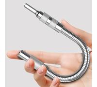 Extensión de broca de aleación de acero con cuello flexible para destornillador eléctrico, adaptador de vástago hexagonal que llega a áreas de difícil acceso. Función de imán interno (D)