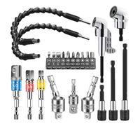 Extensión de broca flexible, 23 piezas, juego de extensión de broca de llave de vaso, llave de vaso, adaptador de extensión de taladro flexible, sujeción estable para destornillador eléctrico