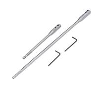 Extensión de Broca Hexagonal de Acero con Alto Contenido de Carbono de 2 Piezas con Llave para Tornillos, Tuercas - Duradera y Práctica - Ahorro de Tiempo Se Adapta a la Mayoría de Insertos