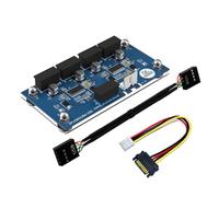 Extensión de cabecera USB 2.0 de 9 pines, multiplicador de 4 puertos, USB 2.0, 9 pines a 4 puertos, 9 pines con base para expansión de PC