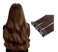 Extensión de cabello 6D Cabello humano real 10 Paquete Primera Generación Invisible Sin Costura 6D Cabello Sin Rastro Extensión 10 Fila,Marrón,12inch