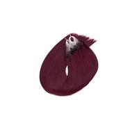 Extensión de cabello humano for mujer, n.° 99J, microesferas de color vino tinto, microanillo, 50 g/paquete Easy Installation and Removal(24 Inches)