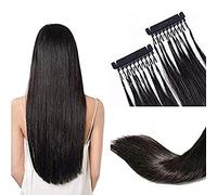 Extensión de cabello oculta 6D, clip de cabello humano real en extensiones de cabello para mujeres, lata suave, lisa y permanente y teñir y reutilizar el cabello, 10 filas,14inch