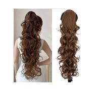 Extensión de cabello sintético for cola de caballo, largo, ondulado y rizado, resistente al calor, con pinza sintética for uso diario.(9)