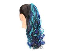 Extensión De Cabello Sintético Largo Y Rizado Con Pinza Para Cola De Caballo Para Mujer 2H20ch61c 20 Inch