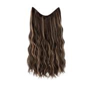 Extensión de cabello sintético una pieza for mujer, 1 unidad, con rizos largos ondulados, trama espina pescado Clip completo y Natural for uso diario, ud(4)