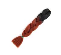 Extensión de cabello trenzado sintético de 24 pulgadas, color rosa, rubio, verde, dos tonos, largo, ombré, brillante(M24)