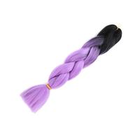 Extensión de cabello trenzado sintético de 24 pulgadas, color rosa, rubio, verde, dos tonos, largo, ombré, brillante(M18)