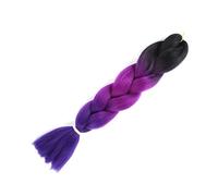 Extensión de cabello trenzado sintético for mujer, trenzas gigantes, color rosa, rubio, verde, dos tonos, largo, ombré, brillante(M53)