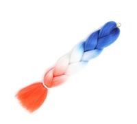 Extensión de cabello trenzado sintético for mujer, trenzas gigantes, color rosa, rubio, verde, dos tonos, largo, ombré, brillante(M63)