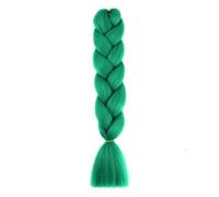 Extensión de cabello trenzado sintético for mujer, trenzas gigantes, color rosa, rubio, verde, dos tonos, largo, ombré, brillante(A24)