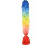 Extensión de cabello trenzado sintético Jumbo Braid Ombre Jumbo para mujeres DIY Trenzas de cabello Rosa Púrpura Amarillo-E9-24 pulgadas-1 pieza/lote