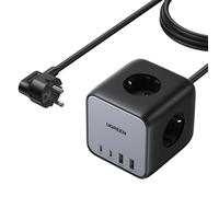 Extensión De Cable 1.8m 3 Enchufes Con Cargador USB