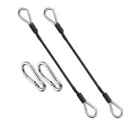 Extensión de cable para gimnasio: 10,24 pulgadas, cuerda de acero inoxidable, alambre resistente con accesorio para tríceps | Cable de polea de repuesto con soporte de entrenamiento de fuerza para eje