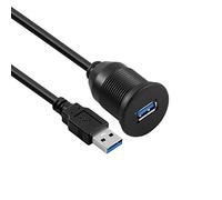 Extensión de cable USB Panel Flush Mount 1 m 3,3 FT, USB 3.0, para coche, barco o motocicleta