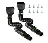 ExtensióN De CanalóN 2 uds canalón Flexible de lluvia negro extensible desde el extensor de bajante extensión de drenaje de pico grueso for drenaje de agua de lluvia(Color2)