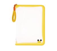 Extensión de carpeta de archivos, organizador de documentos, portable transparente, carpeta de archivos sin esfuerzo con asa de transporte con cremallera para Office School Paper Storage Projects Home