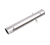 Extensión de chimenea de acero inoxidable para soluciones de calefacción portátiles con 30 cm de longitud y válvula para reglamento
