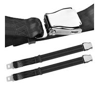 Extensión de Cinturón de Seguridad para Avión, 2 Piezas Alargador de Cinturón de Seguridad Universal Ajustable para Avión, 20-80 cm para Viajes Embarazadas
