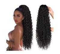 Extensión de Cola Caballo Extensiones de cola de caballo Afro ondulada con agua de 32 pulgadas, postizo for mujer, extensiones de cola de caballo rizadas falsas, peluca larga con cola de caballo con c