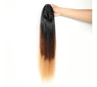 Extensión de cola caballo humano real con garra, cabello largo, liso y ondulado de 10 a 26 pulgadas, se puede permanente y teñir for mujeres.(B,10inch)