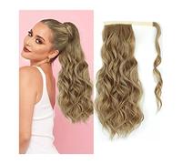Extensión de cola de caballo 20 "cuerpo ondulado envoltura alrededor de cola de caballo extensión de cabello for mujeres esponjoso sintético Natural suave postizo sintético largo ondulado extensión de
