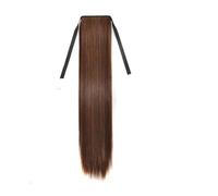 Extensión de Cola de Caballo 45/60/75/85 cm Colas de caballo largas y rectas Cinta sintética Extensiones de cola de caballo con cordón Extensiones de cabello liso con clip Piezas de cabello natural fo