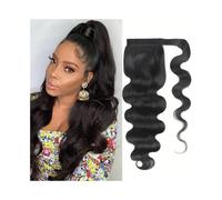 Extensión de cola de caballo Body Wave Ponytail Clip de cabello humano real en pieza de cabello 8 "-32" Envoltura de cabello brasileño Remy alrededor de la extensión de cola de caballo Extensión de ca