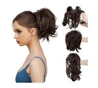 Extensión de Cola de Caballo Coleta falsa de pelo rubio falso for mujer, pinza de garra sintética en extensiones de cabello de cola de caballo, moño de pelo Diy Extensiones de pelo(6L)