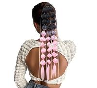 Extensión de cola de caballo de larga,Extensiones de cola de caballo de | Extensiones de cabello coloreado Accesorios para el día del cabello loco, ac