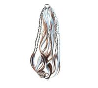 Extensión De Cola De Caballo Elástica Dread, Extensión De Cabello Boho Dreadlock, Instalación Rápida En Un Minuto, Coletas Naturales Trenzadas A Mano For Festivales Y Viajes(Type E)