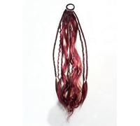 Extensión De Cola De Caballo Elástica Dread, Extensión De Cabello Boho Dreadlock, Instalación Rápida En Un Minuto, Coletas Naturales Trenzadas A Mano For Festivales Y Viajes(Type D)