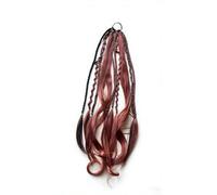 Extensión De Cola De Caballo Elástica Dread, Extensión De Cabello Boho Dreadlock, Instalación Rápida En Un Minuto, Coletas Naturales Trenzadas A Mano For Festivales Y Viajes(Type H)