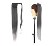 Extensión de Cola de Caballo Extensión de cabello de cola de caballo sintética, extensión de cola de caballo envolvente de 22/34 pulgadas, Clip largo y recto en postizo de cola de caballo Natural Exte
