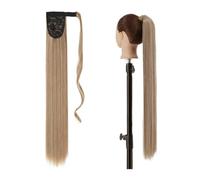 Extensión de Cola de Caballo Extensión de cabello de cola de caballo sintética, extensión de cola de caballo envolvente de 22/34 pulgadas, Clip largo y recto en postizo de cola de caballo Natural Exte