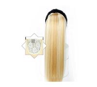 Extensión de Cola de Caballo Extensiones de cola de caballo rectas largas de 22 "para mujeres, Clip sintético resistente al calor en postizos de cola de caballo recta con cordón Extensiones de pelo (