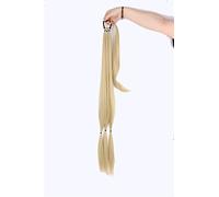 Extensión de Cola de Caballo Fibra de temperatura adecuada for mujeres, coletas trenzadas sintéticas de 34 pulgadas con banda de goma elástica, alta resistencia al calor Extensiones de pelo(Color:24-6