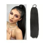 Extensión de cola de caballo larga y recta for mujer, coleta trenzada sintética de 60 cm con goma for el pelo.(4)