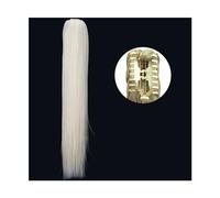 Extensión de Cola de Caballo Long Ponytail Extension, 24" Straight Claw Clip Ponytail Hair Extensions Natural Looking Heat Resistant Synthetic Ponytail Hairpiece for Women Extensiones de pelo (Color