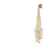 Extensión de Cola de Caballo Peluca sintética de cola de caballo for mujer, extensión de cabello esponjoso con cola de caballo alta, varita mágica de pelo largo ondulado Flexible, cola de caballo de 3