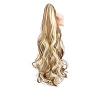 Extensión de cola de caballo rizada ondulada 20" larga sintética cola de caballo falsa peluca garra para mujeres uso diario 140 g para uso diario (12H613#)