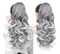 Extensión de cola de caballo RUNRAYAY de 66 cm, con clip para mujer, largas, rizadas y onduladas, sintéticas en capas, T2-1001#